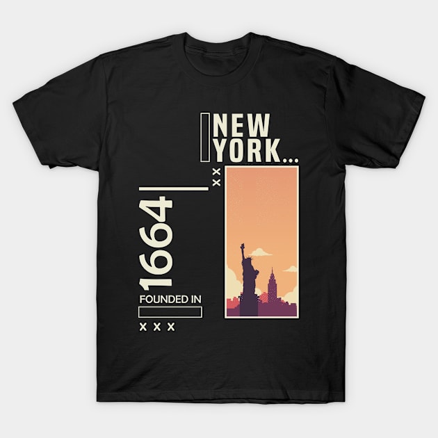 New York Founded in 1664 T-Shirt by C_ceconello